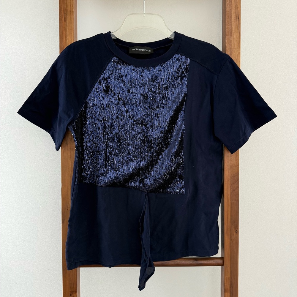 Sportmax Woman’s Navy Blue Sequin Top